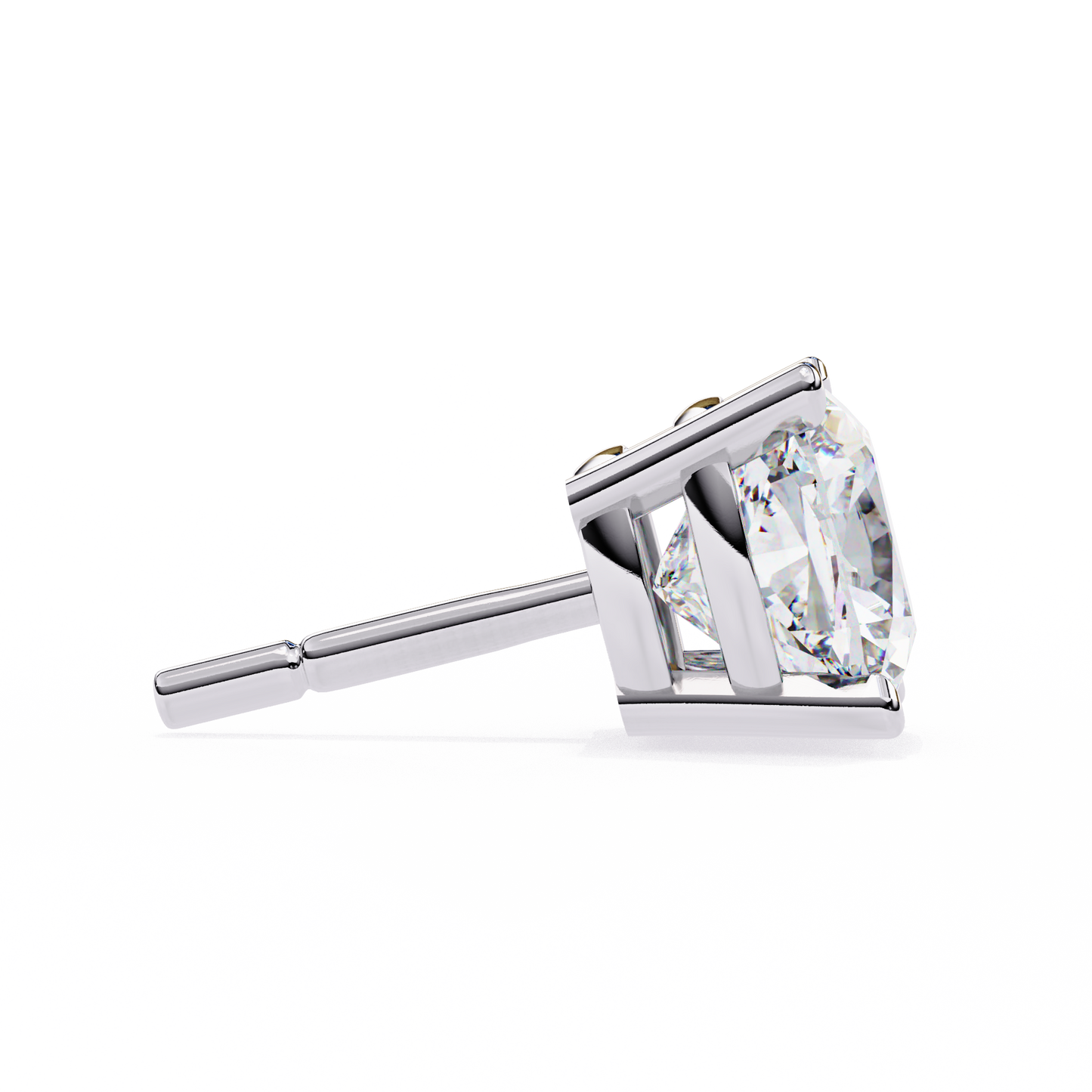 Round Brilliant Solitaire Diamond Stud Earrings