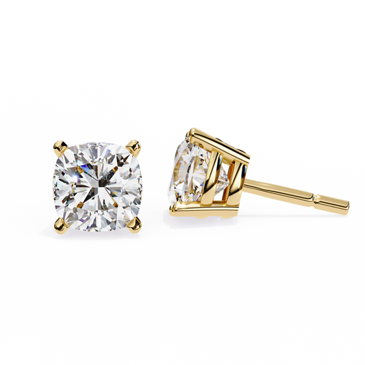 Round Brilliant Solitaire Diamond Stud Earrings