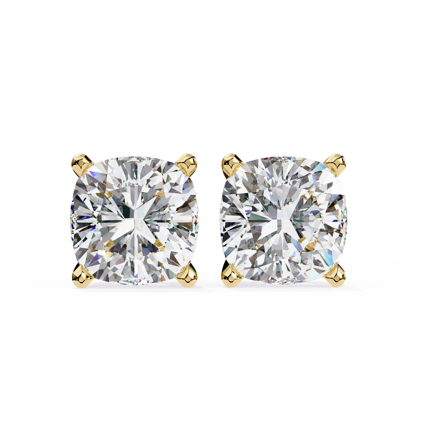 Round Brilliant Solitaire Diamond Stud Earrings
