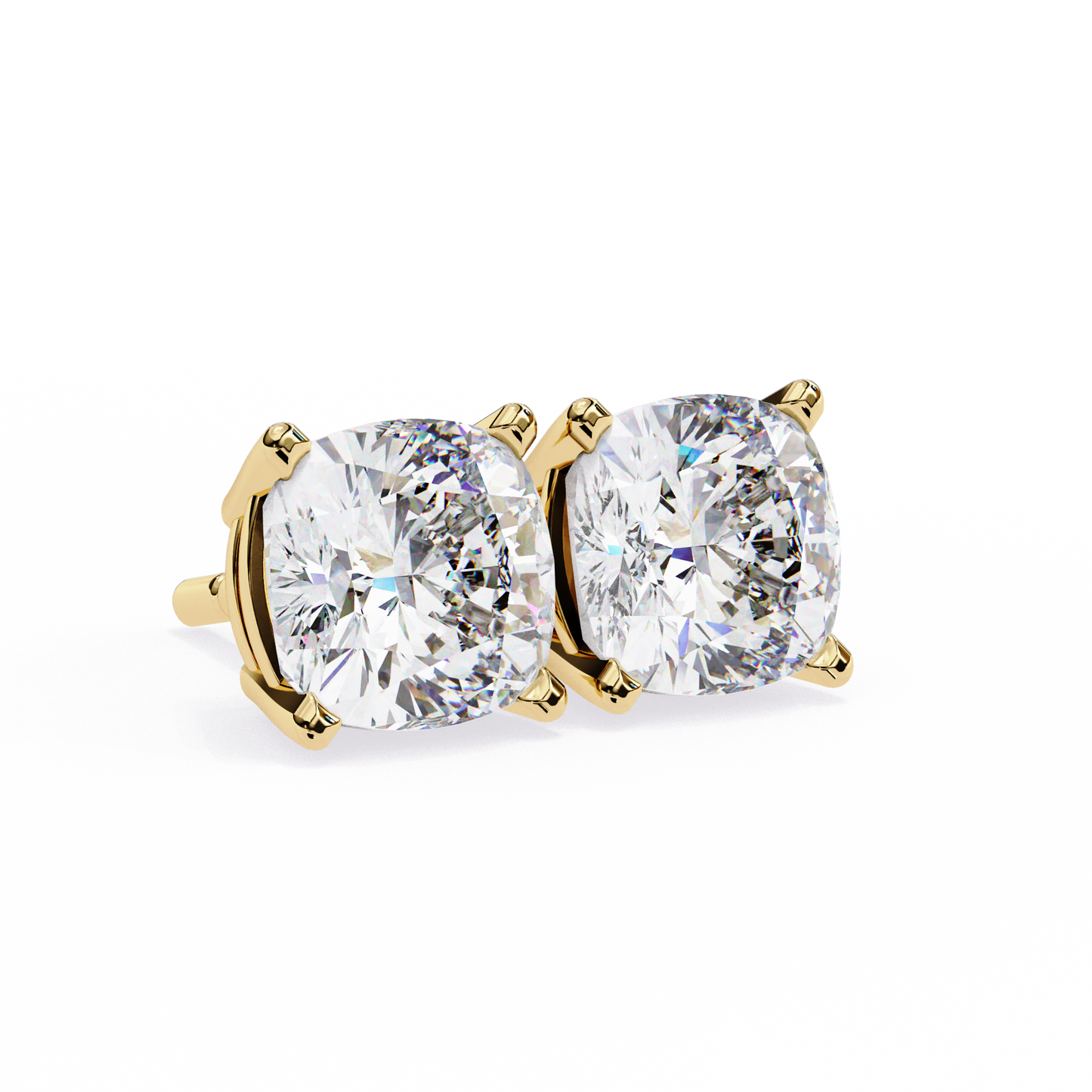 Round Brilliant Solitaire Diamond Stud Earrings