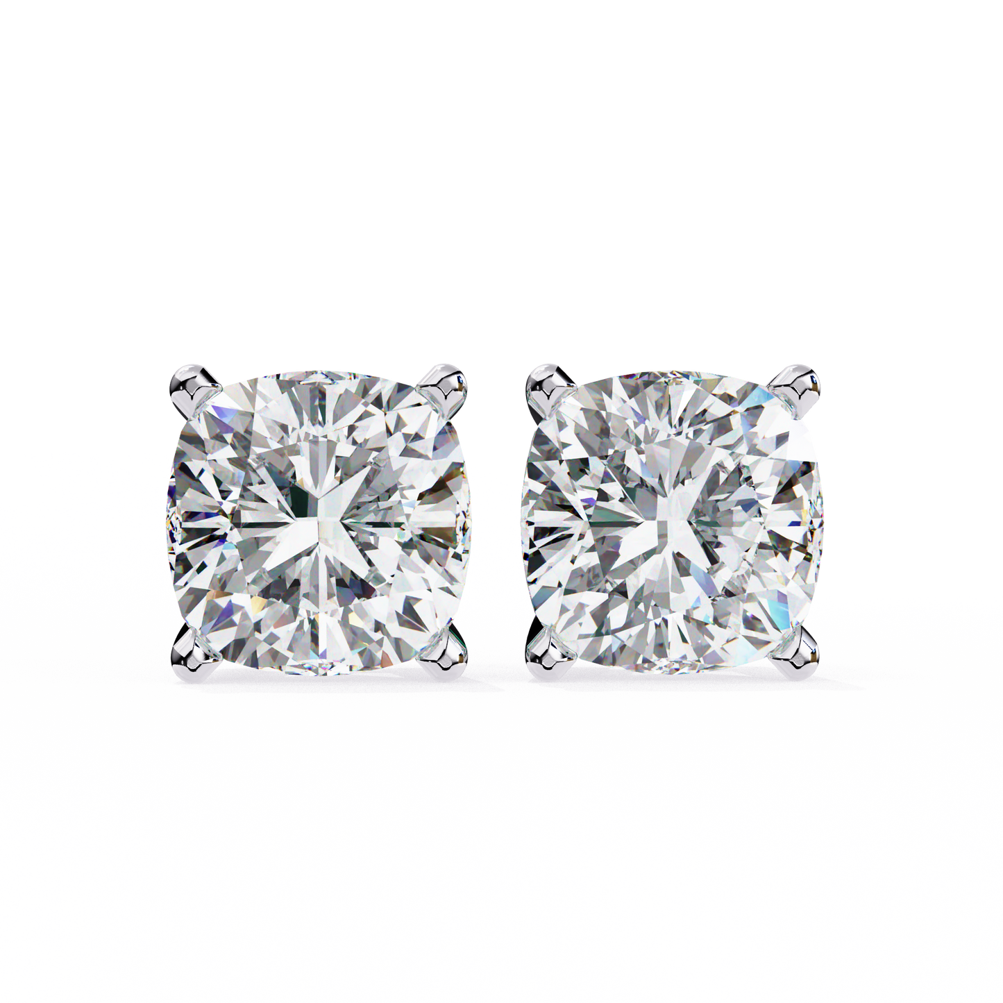 Round Brilliant Solitaire Diamond Stud Earrings