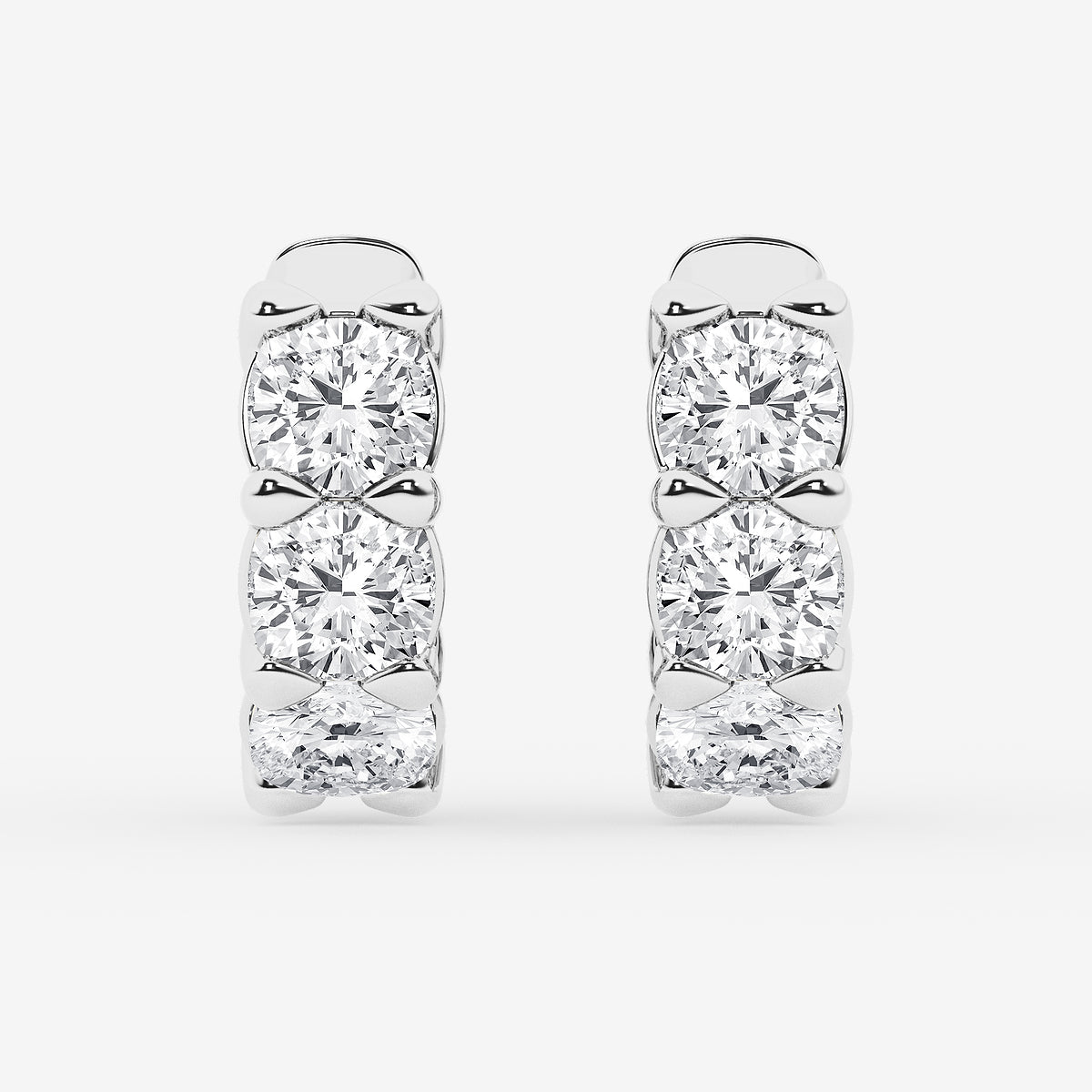 Cushion Lab Grown Diamond Huggie Hoop Earrings