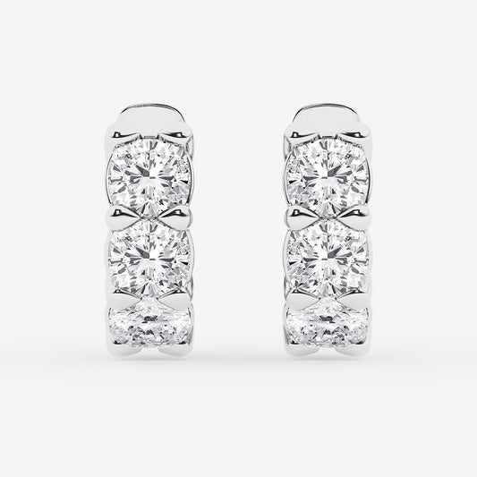 Cushion Lab Grown Diamond Huggie Hoop Earrings