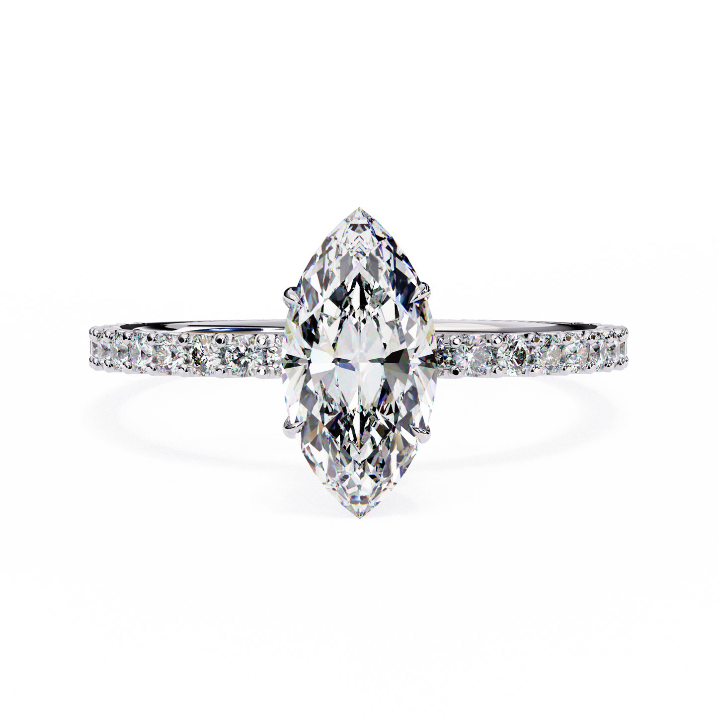 The Veiled Halo Engagement Ring
