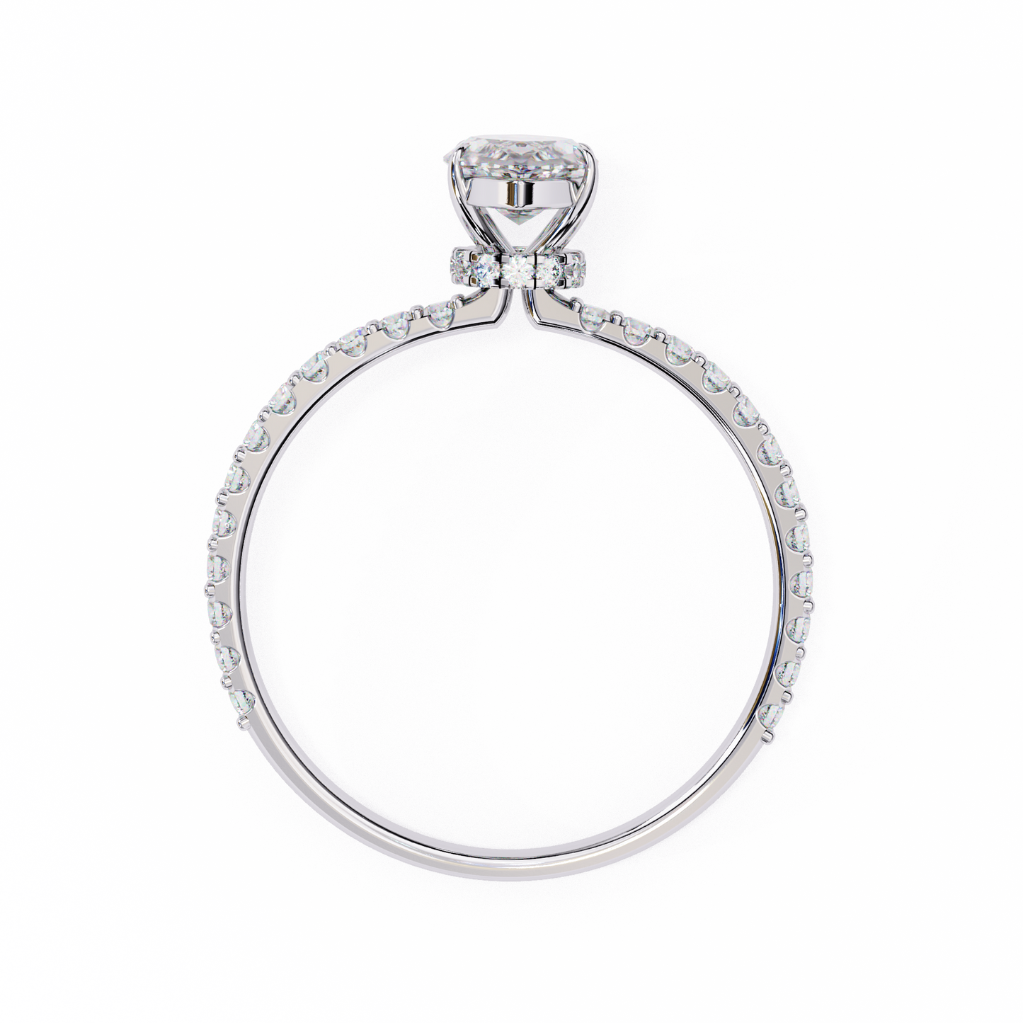 The Veiled Halo Engagement Ring