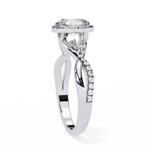 The Twisted Floral Engagement Ring