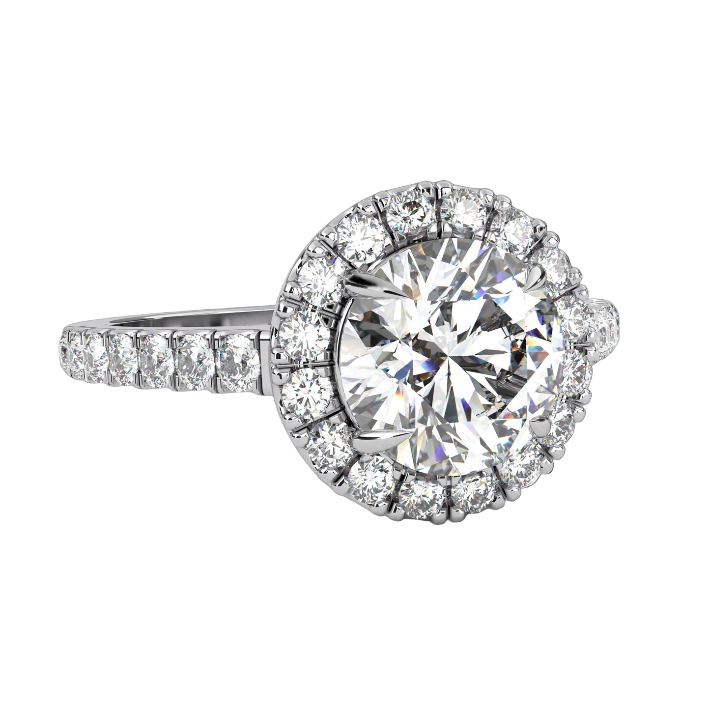 The Floral Cathedral Pavé Engagement Ring