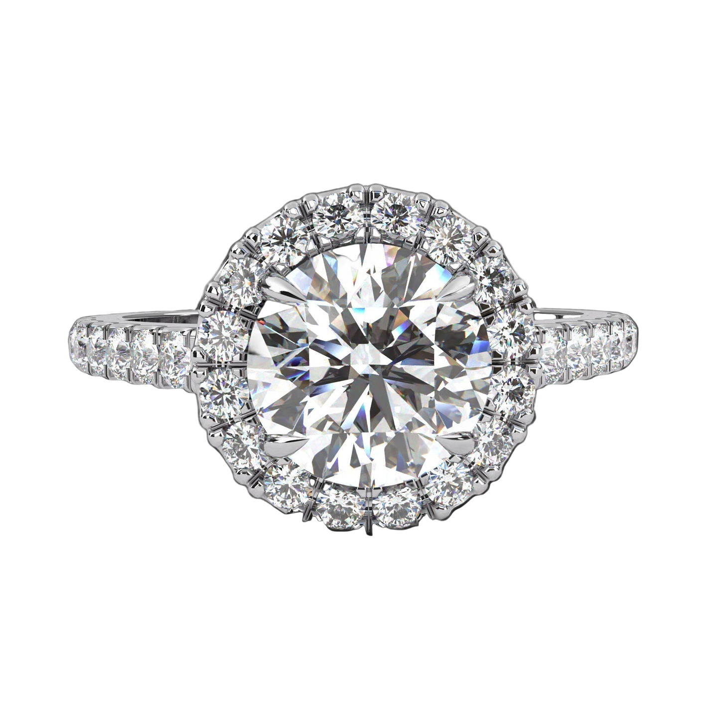 The Floral Cathedral Pavé Engagement Ring