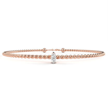 Marquise Diamond Cord Bracelet