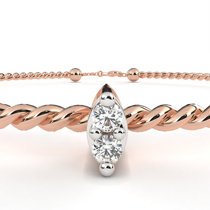 Marquise Diamond Cord Bracelet