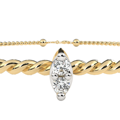 Marquise Diamond Cord Bracelet