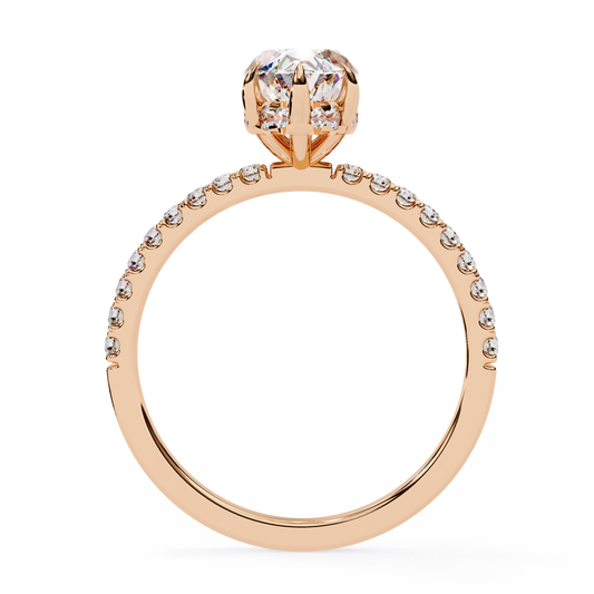 The Classic Hidden Halo Marquise Engagement Ring