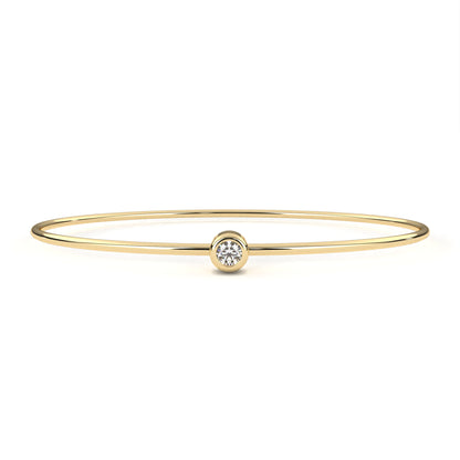 Classic Bezel-Set Diamond Bangle Bracelet