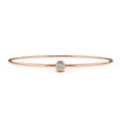Classic Bezel-Set Diamond Bangle Bracelet