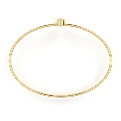 Classic Bezel-Set Diamond Bangle Bracelet