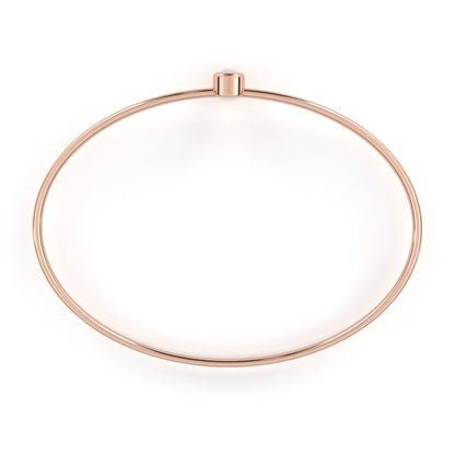 Classic Bezel-Set Diamond Bangle Bracelet