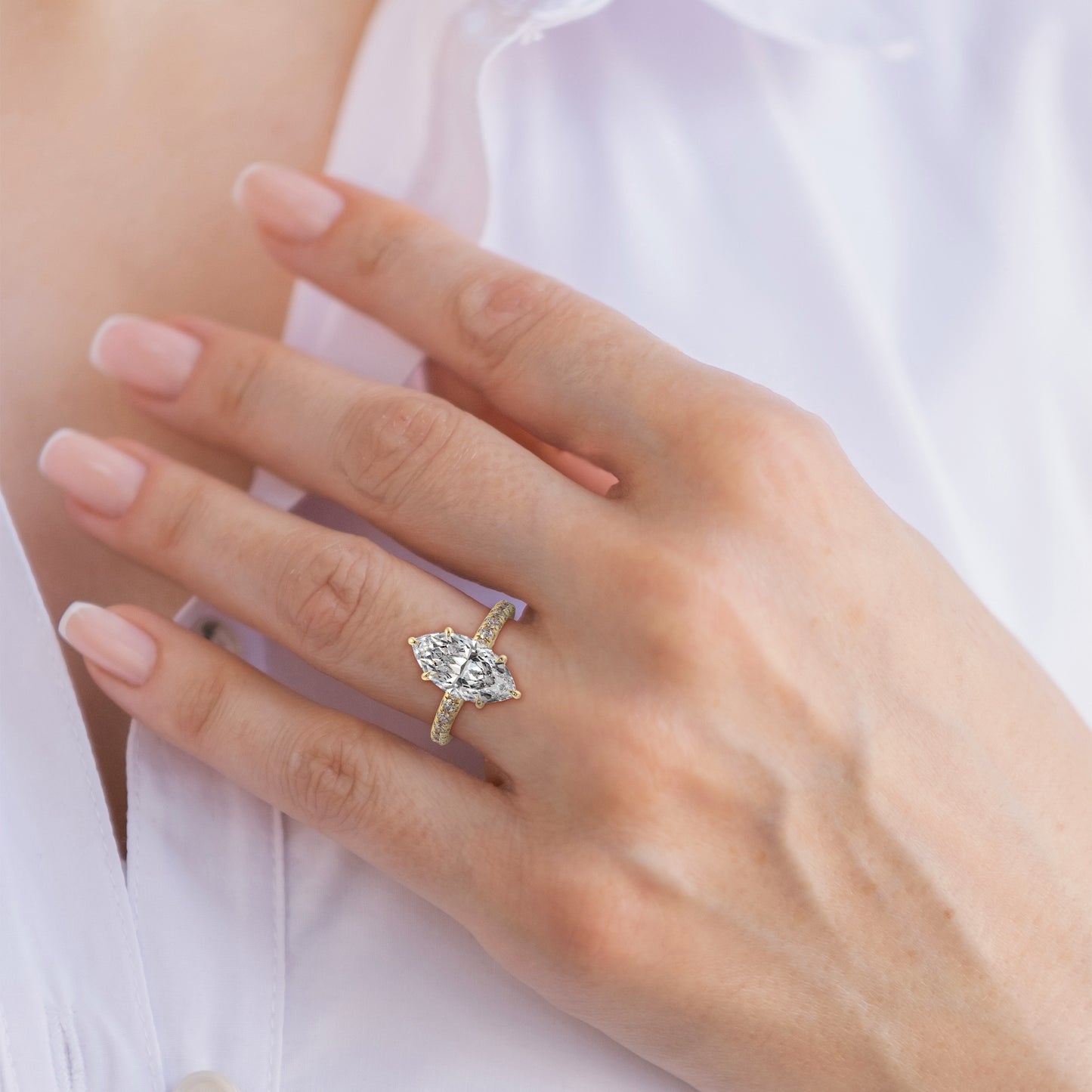The Solitaire Marquise Engagement Ring