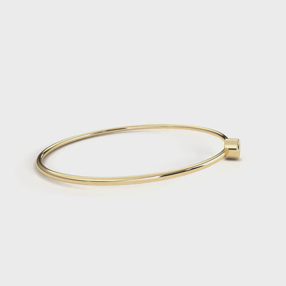 Classic Bezel-Set Diamond Bangle Bracelet
